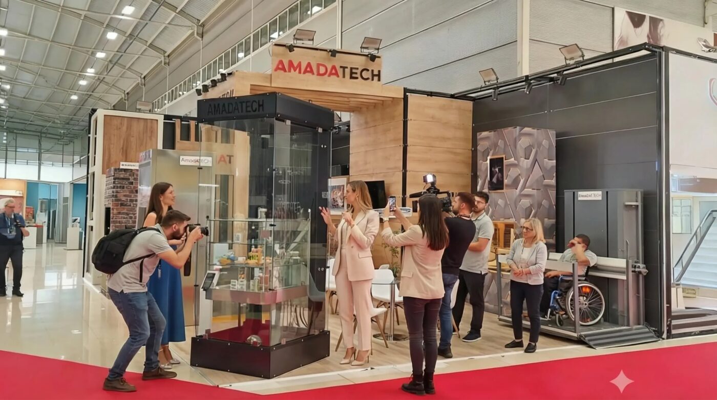 Panoramik cam yemek asansörü